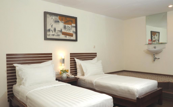 Tampilan Bedroom Hotel di d'primahotel Melawai