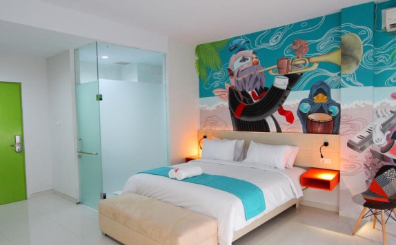 Tampilan Bedroom Hotel di Fizz Hotel Lombok