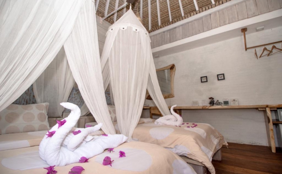 Tampilan Bedroom Hotel di Gili Breeze Tropical Bungalows