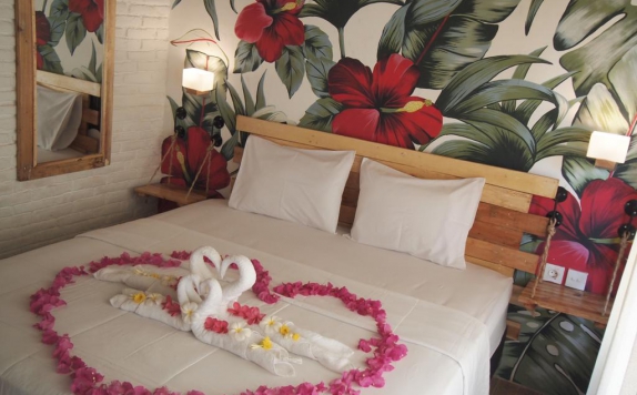 Tampilan Bedroom Hotel di Gili Escape Bungalows