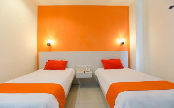 Tampilan Bedroom Hotel di Halogen Hotel Airport Surabaya