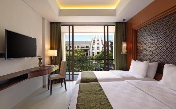 guest room twin bed di The Golden Tulip Jineng Resort Bali