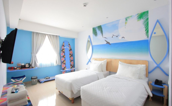 Guest room Twin Bed di Uniq Hotel Yogyakarta