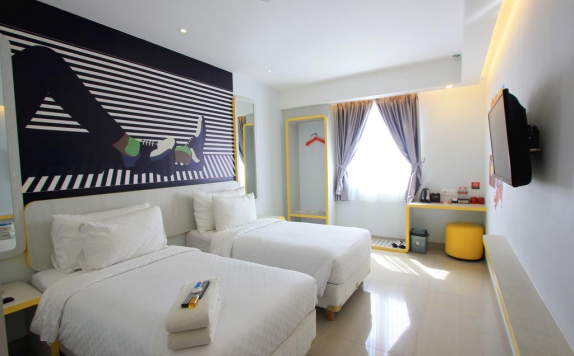 Guest room Twin Bed di Uniq Hotel Yogyakarta
