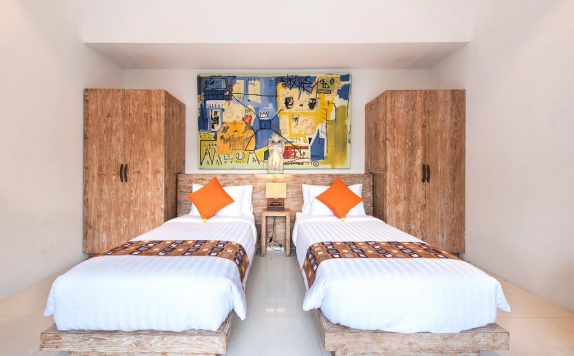 guest room twin bed di Villa Angel