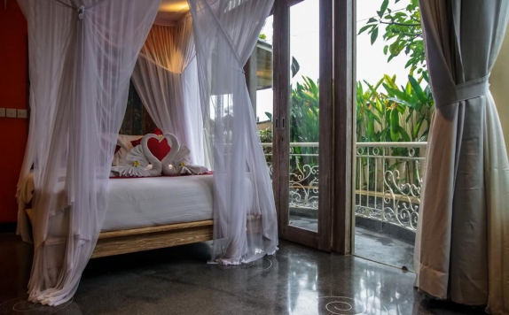 Tampilan Bedroom Hotel di Villa Arya Ubud ( Adiwana Arya Residence )