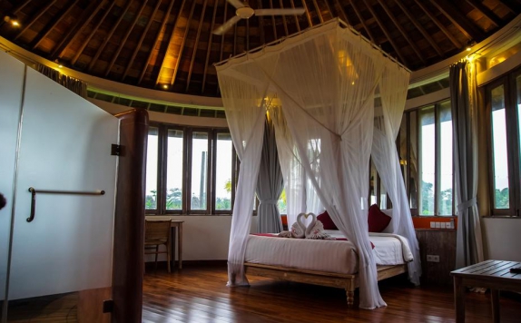Tampilan Bedroom Hotel di Villa Arya Ubud ( Adiwana Arya Residence )