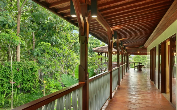 Tampilan Balkoni Hotel di Villa Beji Mawang Ubud
