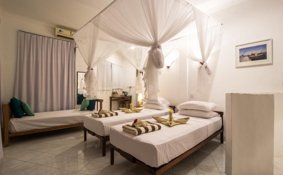 guest room twin bed di Bajo Eco Lodge