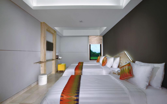 Tampilan Bedroom Hotel di Dmax Hotel & Convention Lombok