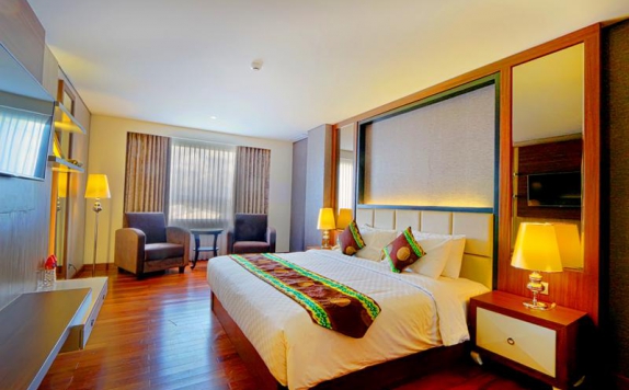 Tampilan Bedroom Hotel di Grand Dafam Q Hotel Banjarbaru