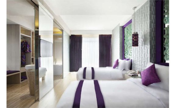 guest room twin bed di Grand Mega Resort & Spa Bali
