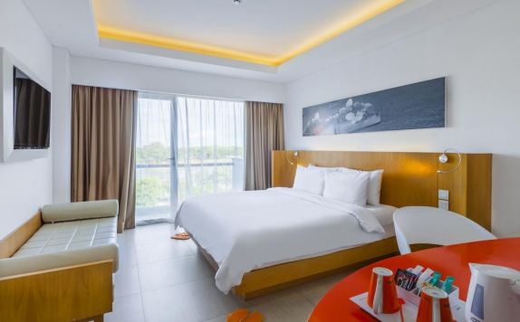 Tampilan Bedroom Hotel di Harris Hotel Kuta Galleria-Bali