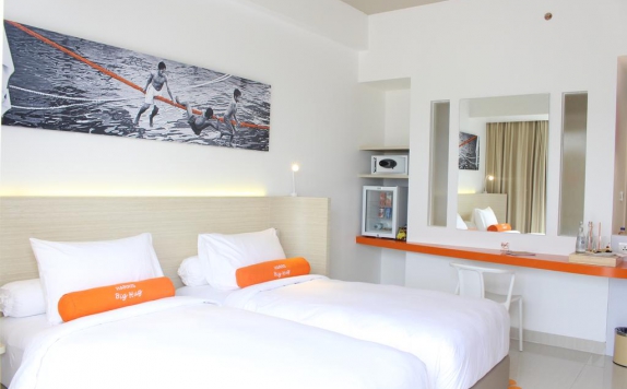 Tampilan Bedroom Hotel di Harris Hotel Samarinda