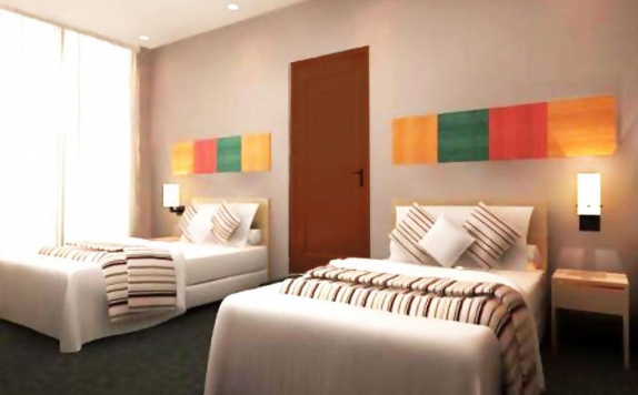 guest room twin bed di Hotel Plaza Semarang