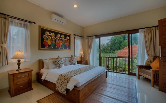 Tampilan Bedroom Hotel di Kadiga Villas Ubud