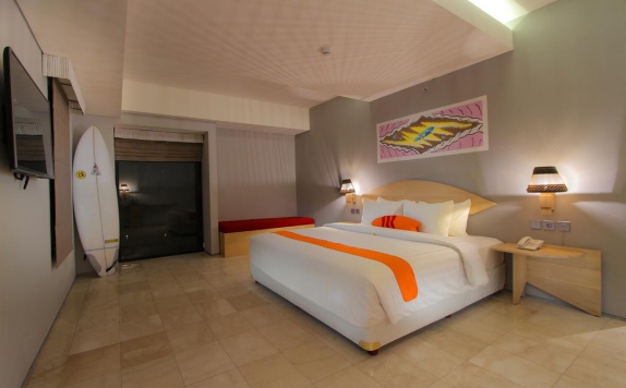 Kamar tidur di Koa D'Surfer Hotel