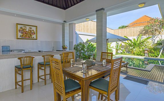 kitchen at 2 bedroom di Kubal Villa Seminyak