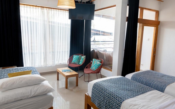 Tampilan Bedroom Hotel di Pesona Beach Resort & Spa