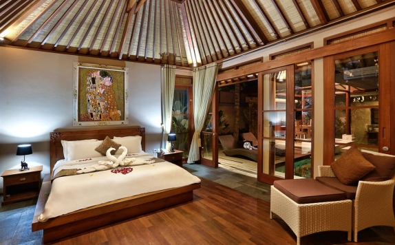 Tampilan Bedroom Hotel di The Kampung Ubud Villa